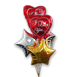 Romantische Ballons für ein Liebesgeständnis Ich liebe Dich