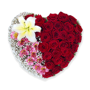 Heart from flowers Heart from flowers