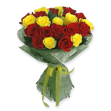 Roses rouges et jaunes