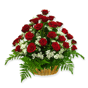 Корзина с розами