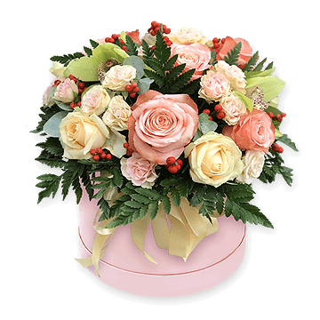 Blumen im Karton