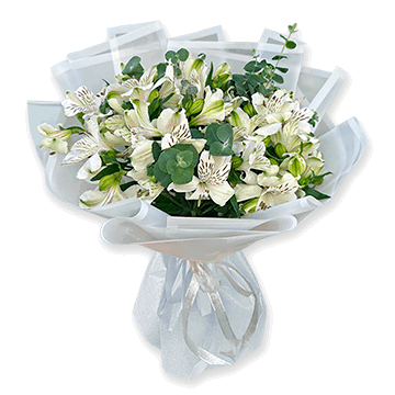 Bouquet of white alstroemerias — elegance without unnecessary words Pearl Garden