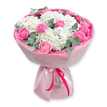 Bouquet of hydrangeas and roses — a refined and expressive gift Harmony of Tenderness
