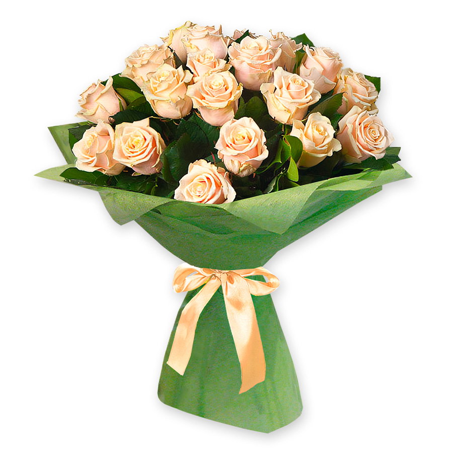 Bouquet of cream roses (60 cm.) — embodiment of elegance and admiration Cream roses
